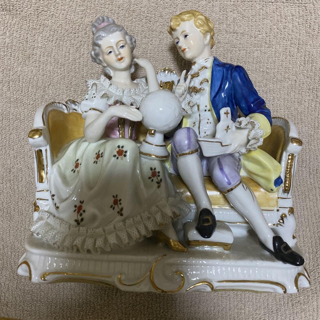 Amazon.co.jp: 陶器製 西洋人形 置物 アンティーク 加藤工芸 : ホーム