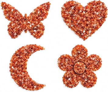 Crocon 1 LB Crushed Carnelian Chips Stones Bulk Natural Raw Gemstone Rocks