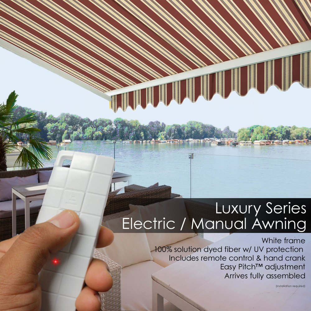 ADVANING 14'x10' Motorized Patio Retractable Awning Luxury Series