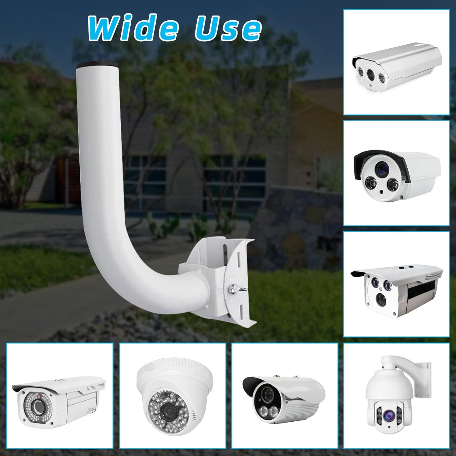 Universal Wireless Bridge Bracket Mount, J Pole Mount Accessory for Outside TV Antenna, Pole and Wall-Mounted Mount for Outdoor AP Access Point Client Bridge CPE(2 Pack)