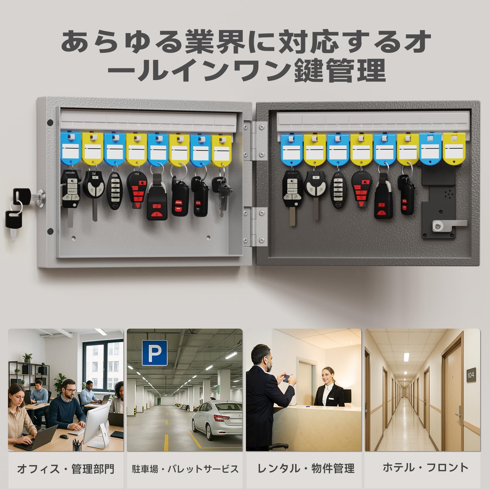 Amazon.co.jp: WeHere キーボックス 壁掛けセキュリティキーボックス