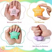 Vista 4 de Libima 30 bolas motivacionales para el estrés con forma de estrella a granel de 2.2 pulgadas, coloridas bolas de espuma para aliviar la ansiedad