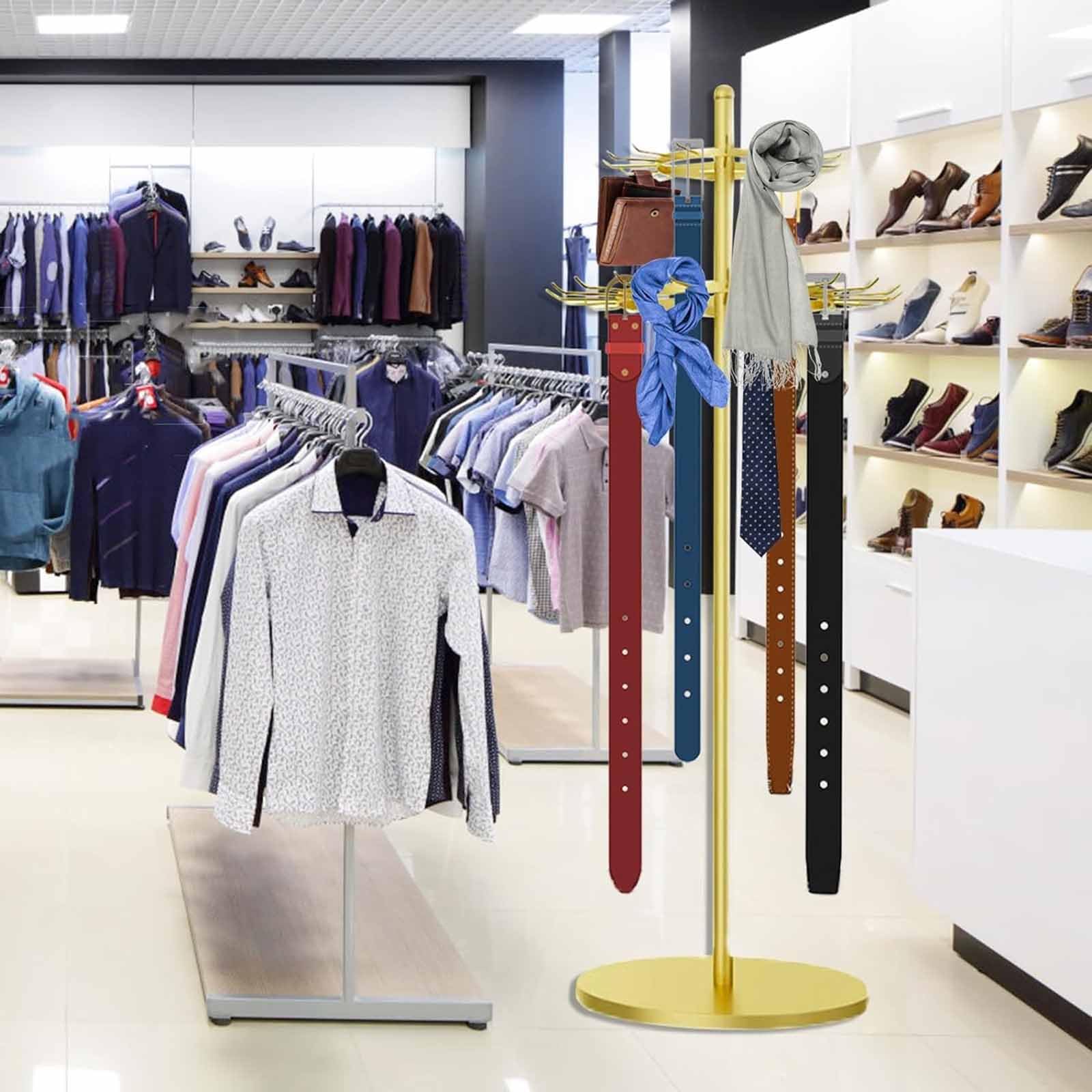 Bodenstehende Metall-Gürtelbügel, Gürtelaufbewahrung, Organizer für Schränke, Bekleidungsgeschäft, langlebiges Design für effizientes Raummanagement