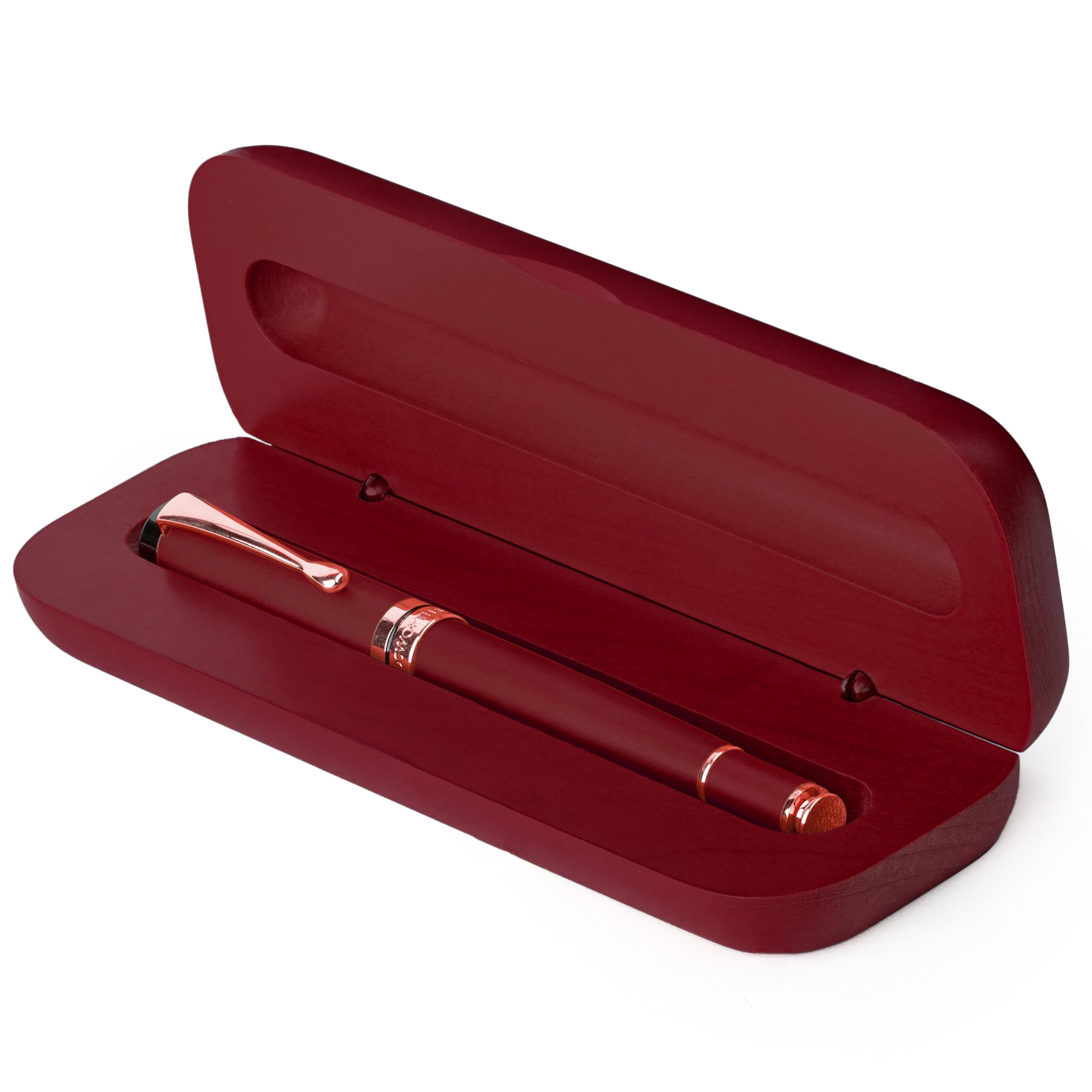 Wordsworth and Black Rollerball Pen-Stunning Luxury Pen Bamboo Violetwood Gold Finish, Refillable, Best Roller Ball Gift Set Pen for Men & Women, Ink Refill,Point Office Pens for Writing