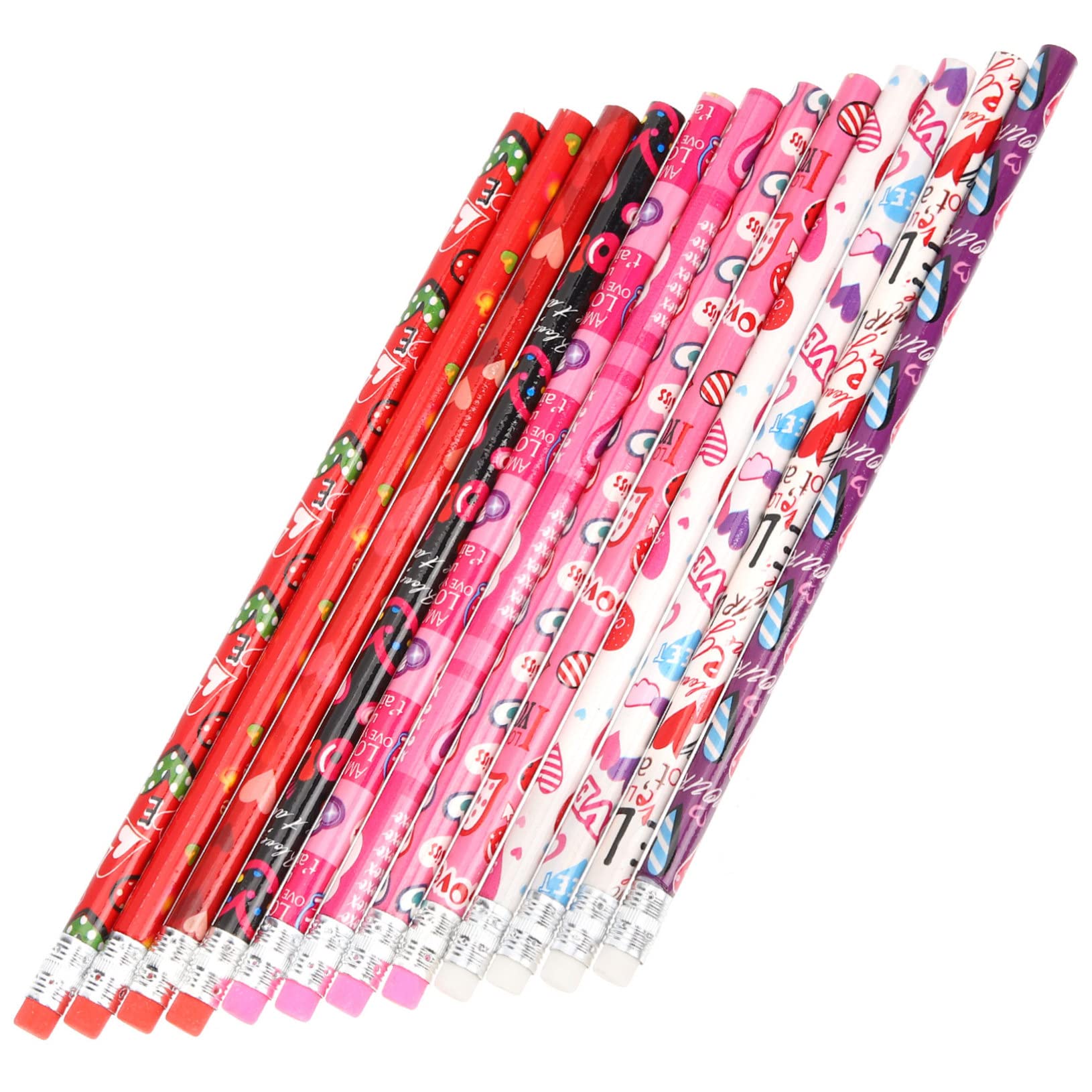 SHINEOFI 5 Sätze Bleistift Ergonomische Stifte Schulsachen Mitgebsel Schulanfang Schul Sachen Fleecestoff Kinderstifte Schöne Musterstifte Bürobedarf Schülerbedarf Holz 48 Stück * 5