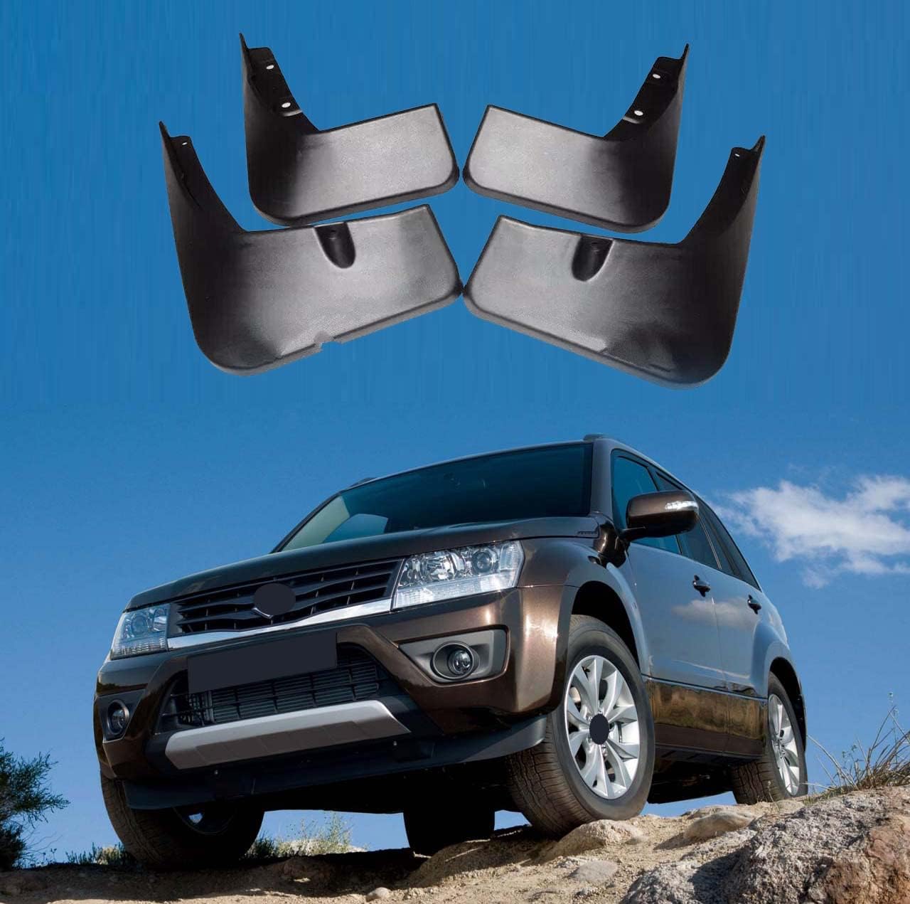 Car Splash Guards Mud Flaps Guard, Compatible for Suzuki Vitara Accessories 2016-2022 Auto Parts, Front Rear Mudguard Fender