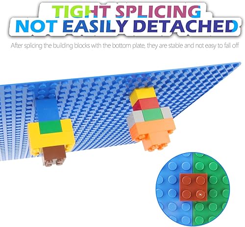 Miniatura 4 de EKIND Placas clásicas de ladrillo de construcción, placas base de 10 x 10 pulgadas para ladrillos de juguete, actividades STEM y mesa de exhibición