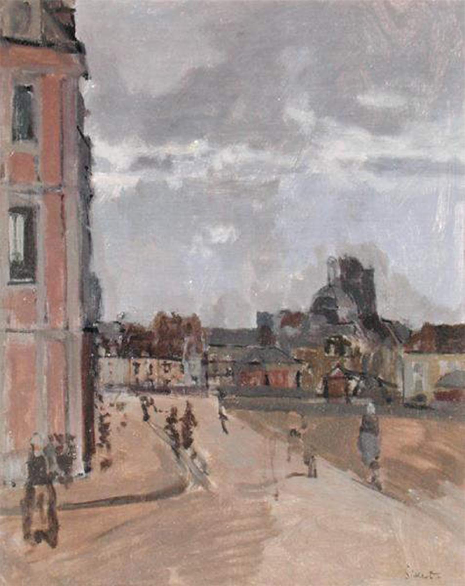 ARTXLXXBN Famous Print Painting Colorful Art Print Dieppe Looking Towards St Jacques by Walter Richard Sickert Canvas Art Decorations for Home Decor 60x90cm