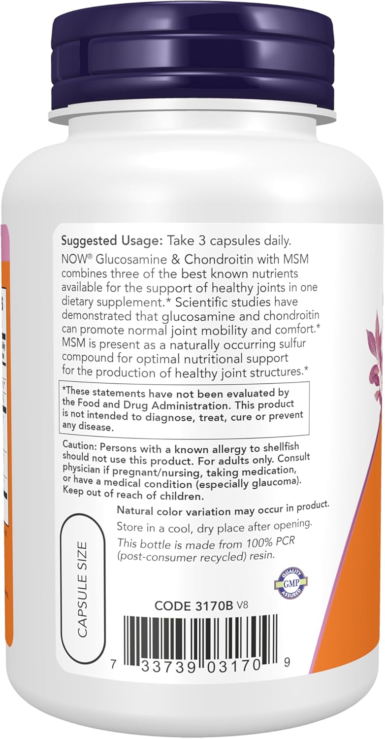 Glucosamine & Chondroitin with MSM - 90 Caps -2 Pack