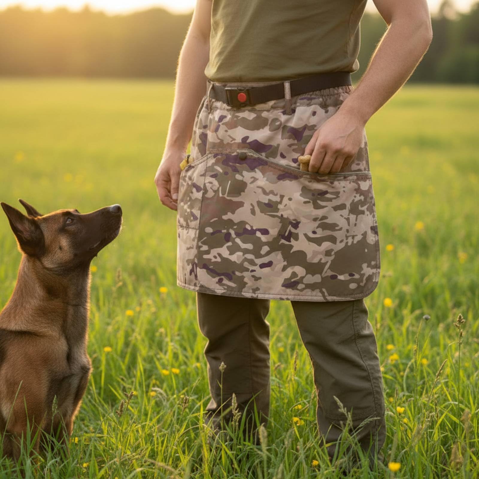 Baoblaze Grembiule Addestratore Cani Grembiule Addestramento Cintura Tasca Utility Gonna Addestramento Cane Impermeabile Facile da Pulire Nylon con Ampia