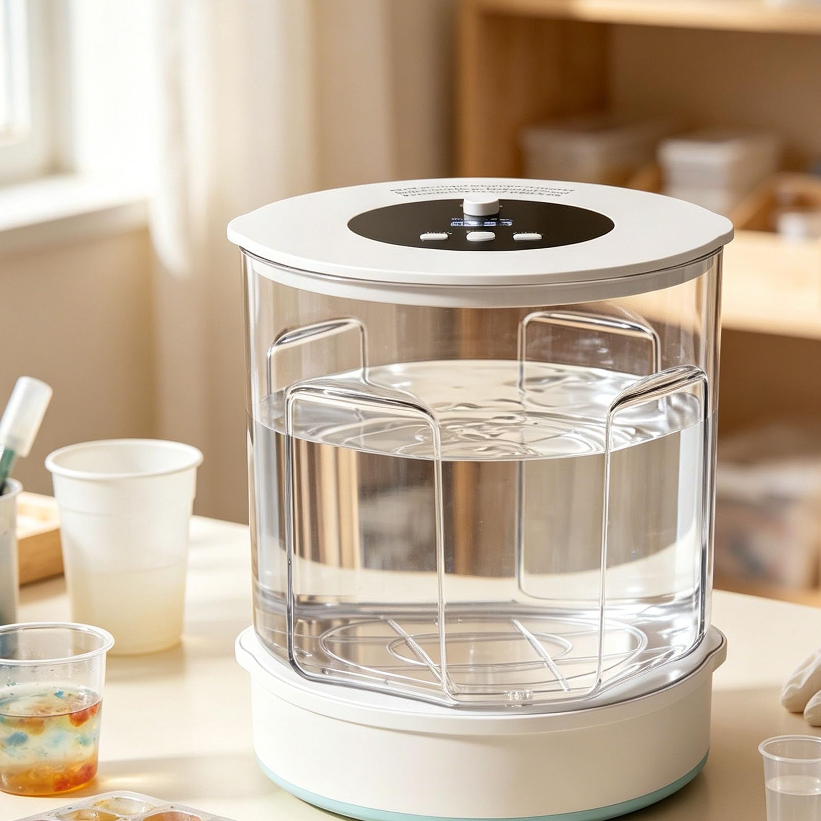 FTVOGUE Removedor de Burbujas de Resina Cámara de Vacío 3L con Presión y Temporizador | Capacidad de 3 litros, vacío de -95 kPa con retención de presión, temporizador ajustable de 3 a 20 minutos, botón de