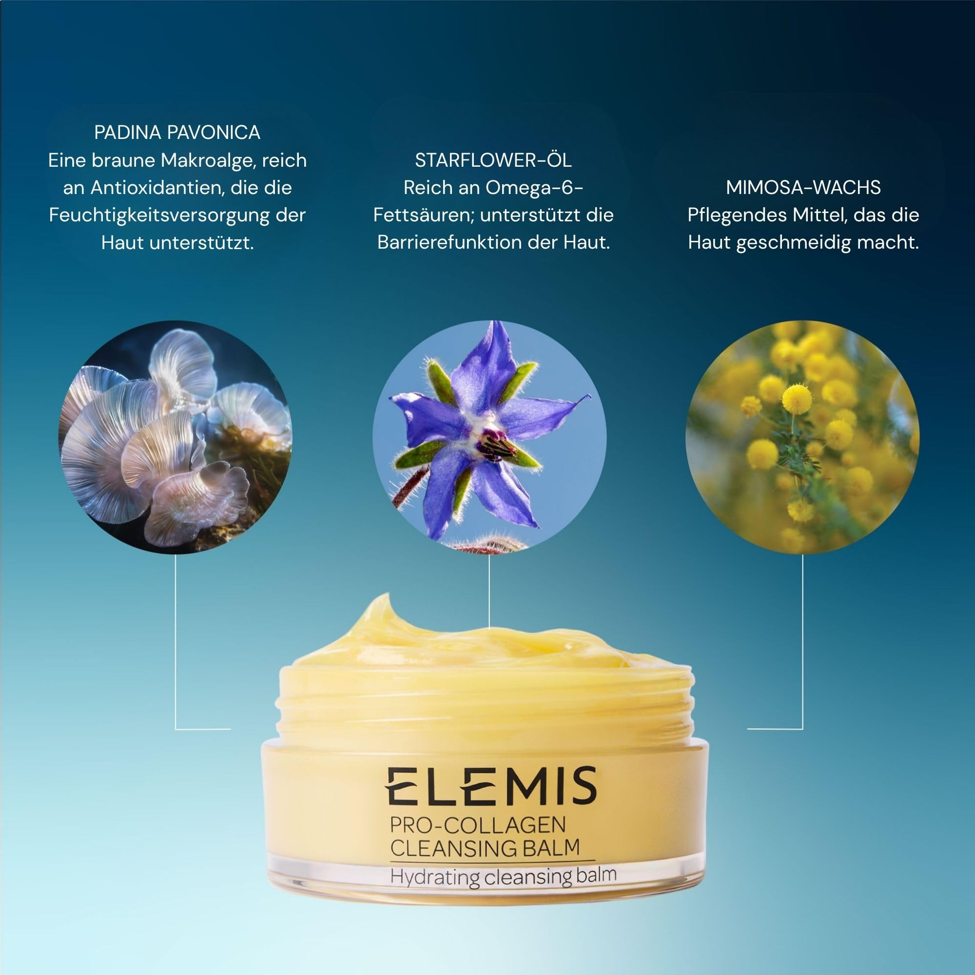 Elemis Pro-Kollagen Reinigungsbalsam 50g – Tiefenreinigender Gesichtsbalsam für strahlende Haut, Rosen- und klassische Varianten, schmelzender Make-up-Balsam in Reisegröße