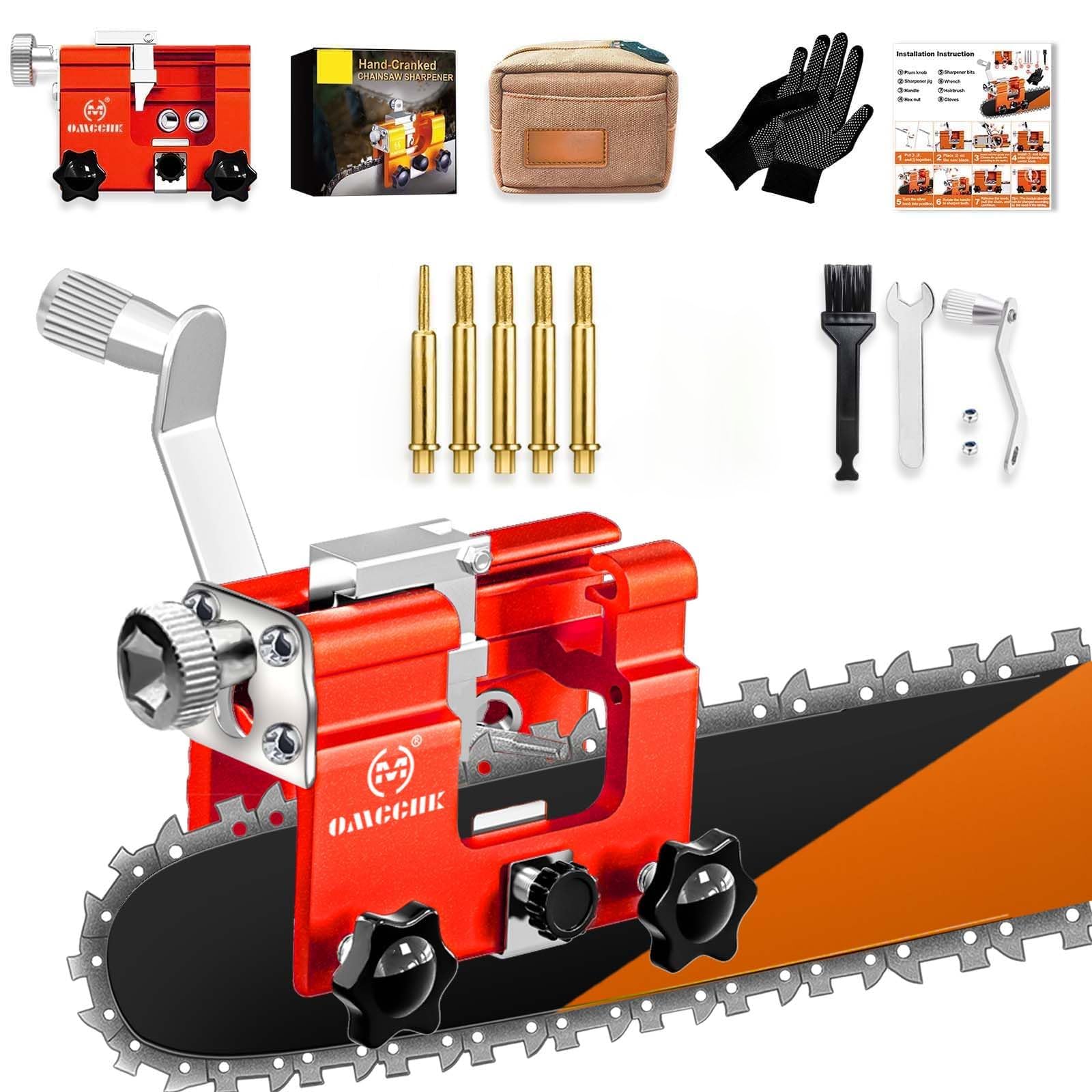 Chainsaw Sharpener Jig, Portable Sharpening Kit Tool for 4" - 22"