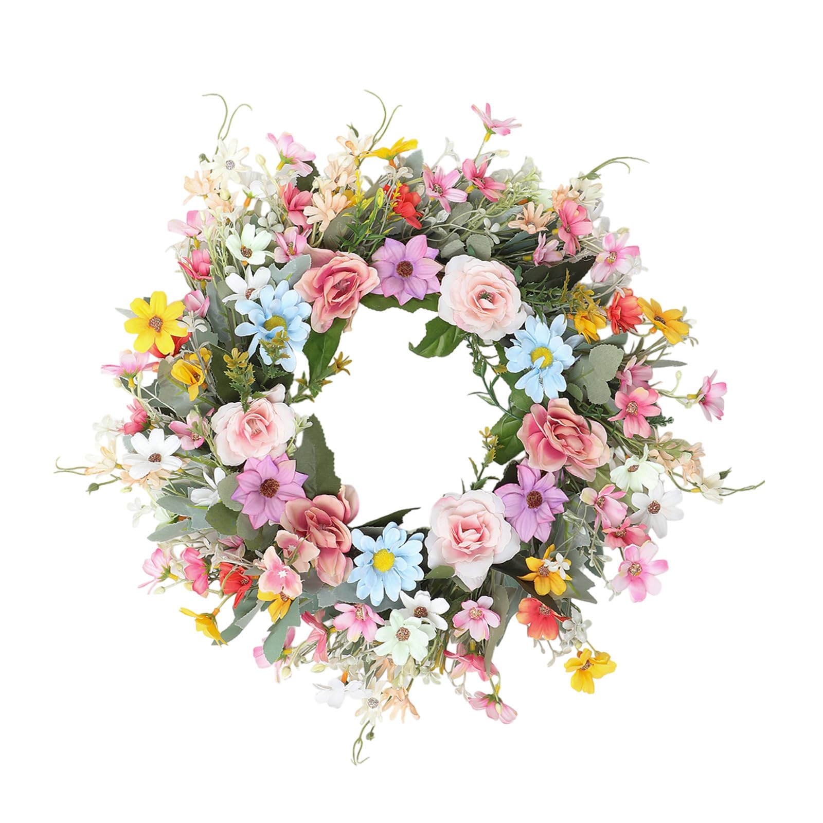 Fascinating Handcrafted Silk Daisies Wreath Adds a Touch of Natural Charm to Your Space Ideal for Festivals and Gatherings Bright Daisies Decoration