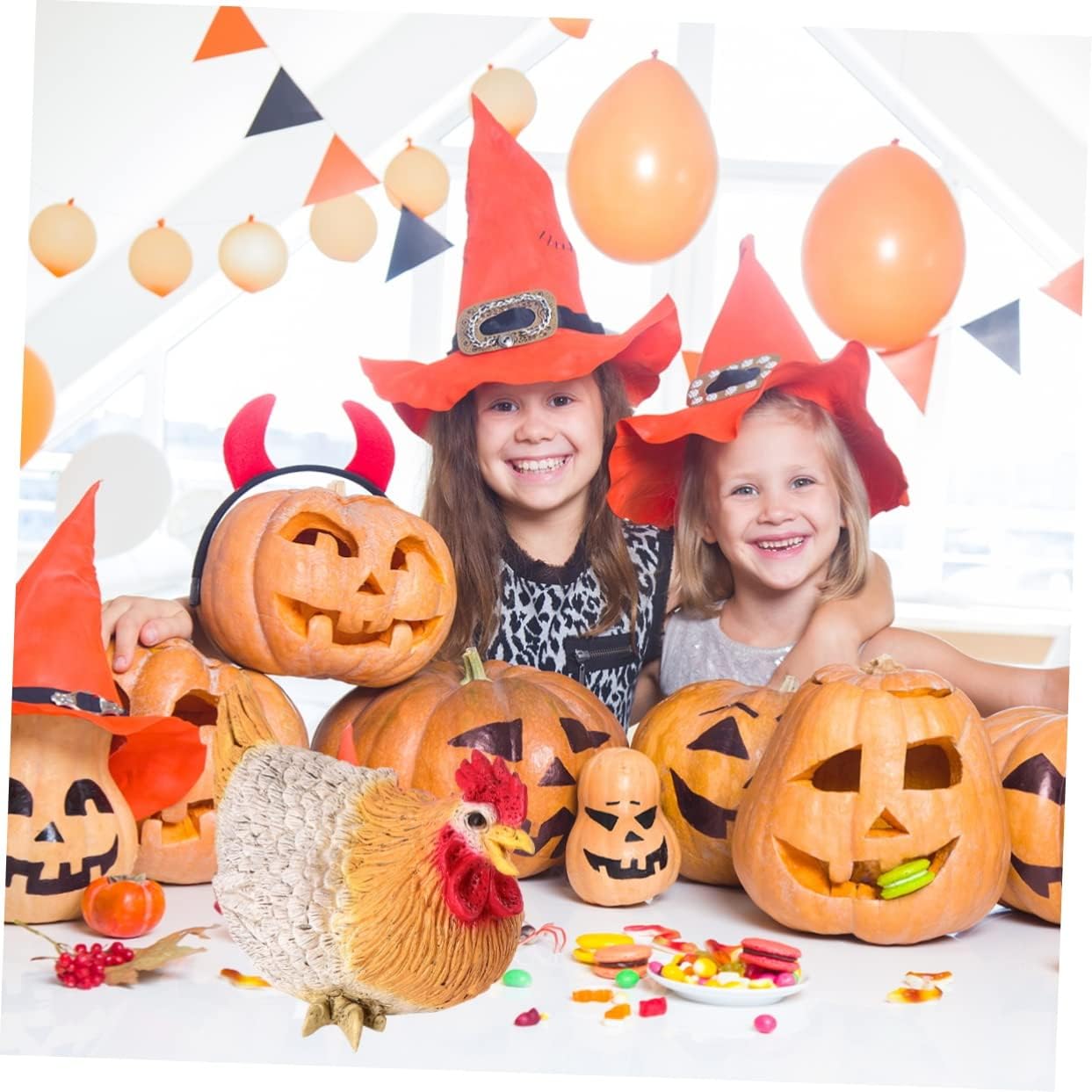 Halloween Realistic Hen Decoration Prop Tricky Props for Spooky Parties Carnivals Eye-catching Creepy Design Material for Use for Home Decor