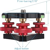 Vista 2 de Soporte nivelador de trípode con +/-5 grados de ajuste de precisión para Seestar s50/cabeza panorámica cabeza de bola cabeza de vídeo y trípode