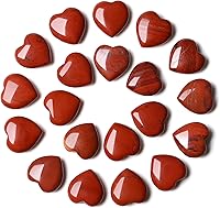 Vista 13 de YATOJUZI 20 piezas de cristales de cristal natural y piedras curativas, piedras preciosas de corazón, piedras preciosas de bolsillo de chakras