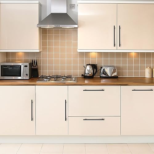 Miniatura 6 de Ravinte Tiradores de gabinete de 10 pulgadas, color negro mate, tiradores de acero inoxidable para gabinetes de cocina, tiradores de gabinete de 10