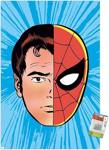 Trends International Marvel Comics Spider-Man - Póster de pared con sentido de araña, 22.37 x 34.00 pulgadas, paquete de póster premium y alfiler