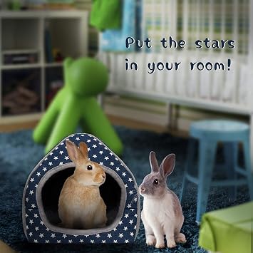 BWOGUE Guinea Pig Bed Hideout, Washable Hamster Cave for Small Animals