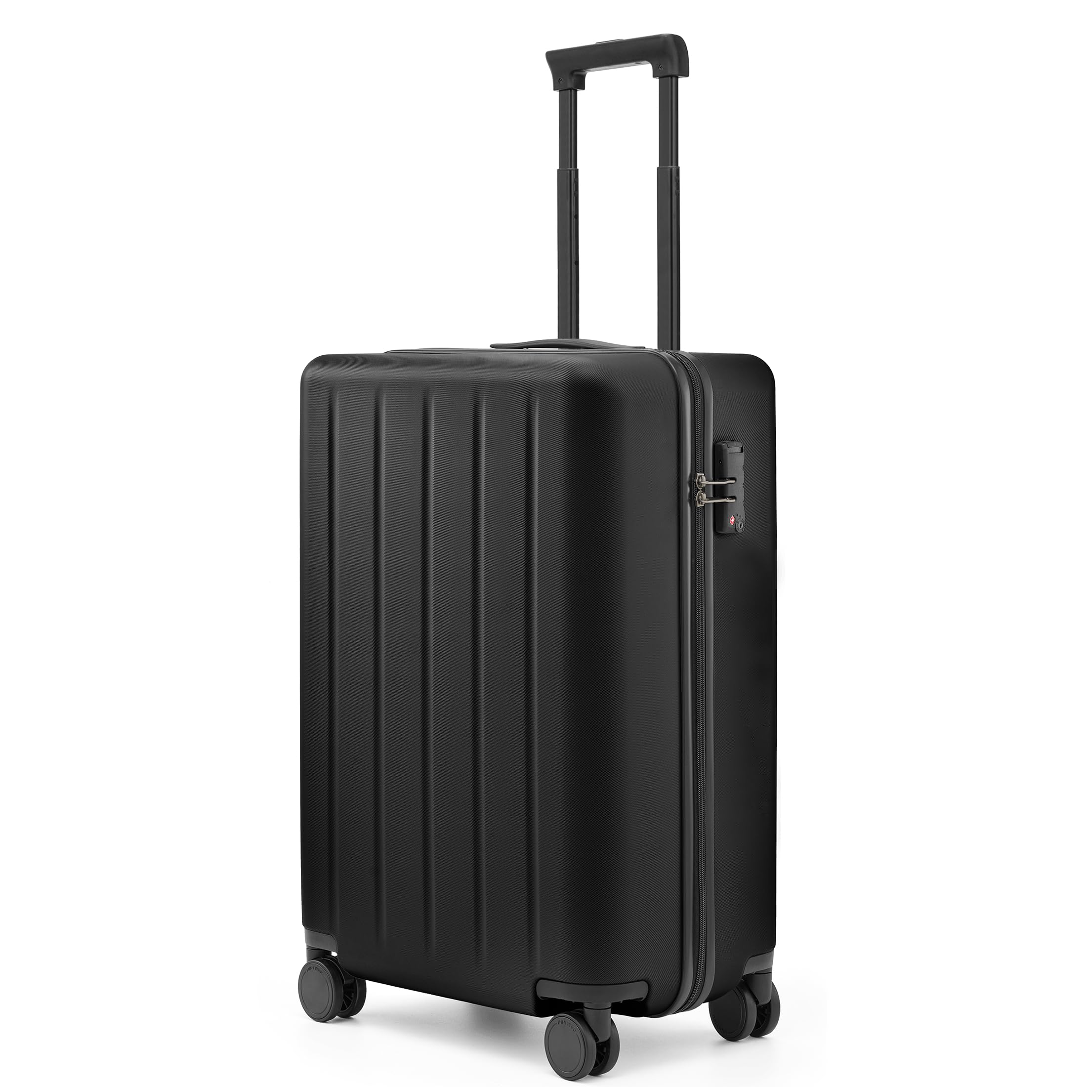 NINETYGOHardside Scratch resistant Luggage, Spinner Suitcases Airline Approved with Wheels for Travel, Lightweight Luggage with TSA Lock, Black, Carry-On-20", Luggage