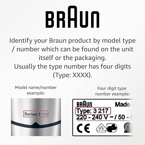 Miniatura 6 de Braun - Cargador de pared de repuesto para Braun Shavers Series 1 3 5 7 9 - Número de pieza: 81719643 - Tipo/Tipo 492-5214/492-5217 - Adaptador de