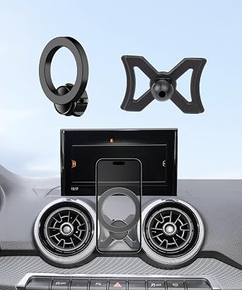 Car Phone Holder for 2018-2024 Audi Q2/SQ2 / 2007-2013 A3 Accessories, 360 Rotation Phone Mount Compatible with MagSafe, Cell Phone Holder Does Not Affect Air Vent