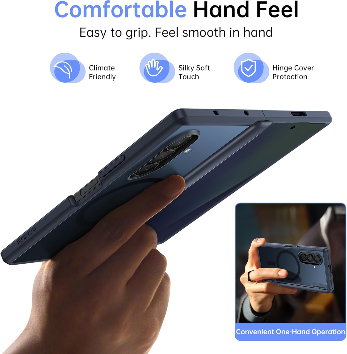 MOBOSI Magnetic for Z Fold 7 Case with Privacy Screen Protector, Samsung Galaxy Z Fold7 Cover[Compatible with Magsafe & Full Body Hinge Protection] Shockproof Phone Cases for zfold 7, Jet Black - Image 8