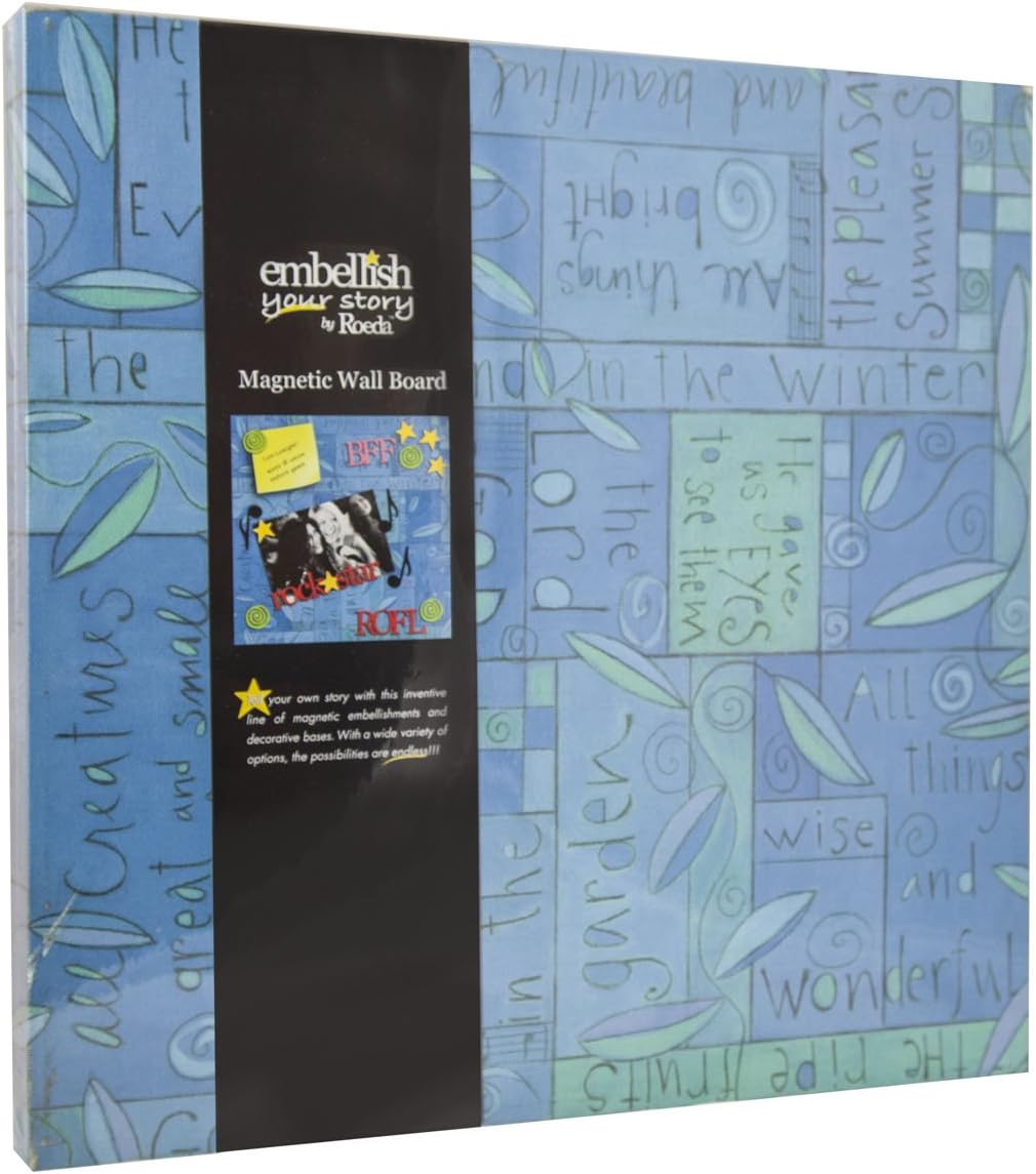Embellish Your Story Blue Collage Magnetic Memo Board