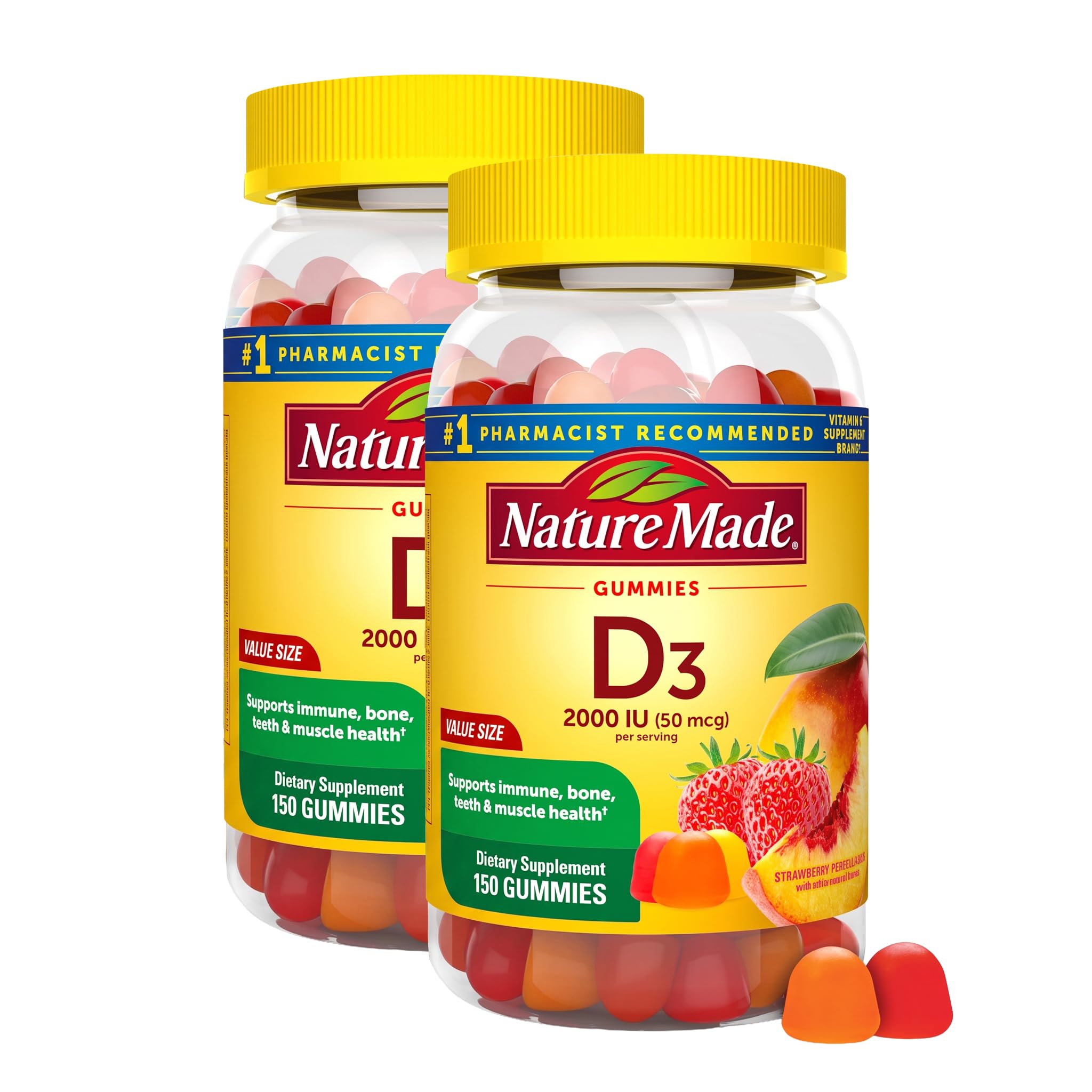 Nature Made Vitamin D3 2000 IU (50 mcg) per Serving, 150 Vitamin D Gummies — Amazon image 9