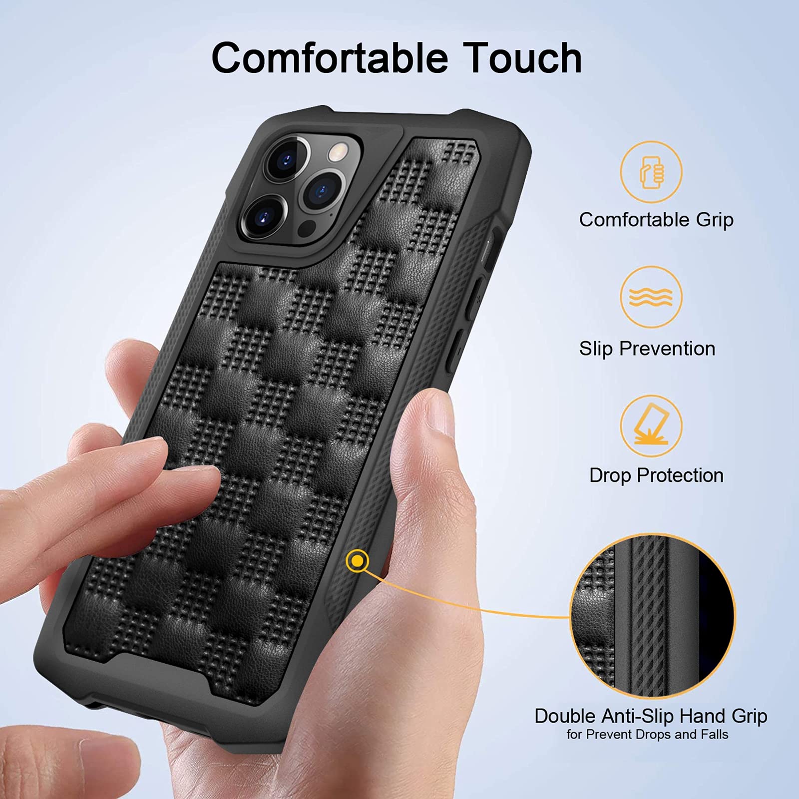 Custodia Compatibile con iPhone 12 PRO Max, Cover Morbida Sottile in Pelle Antiscivolo Antiurto Protettiva Case per iPhone 12 PRO Max 6.7 Pollici 2020,Blu