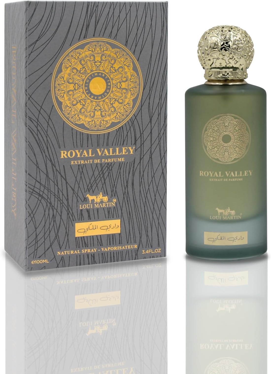Royal Valley Extrait De Parfum 100ml Unisex Fragance By Loui Martin, Green Grey