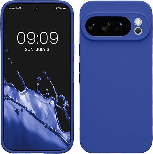 Miniatura 14 de kwmobile Funda compatible con Google Pixel 9 Pro - Funda protectora delgada de TPU para teléfono - Acabado mate suave - Negro mate NEGRO MATE,Piedra