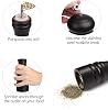Molinillo de pimienta negra de madera recargable con mecanismo de acero inoxidable y grosor ajustable 3