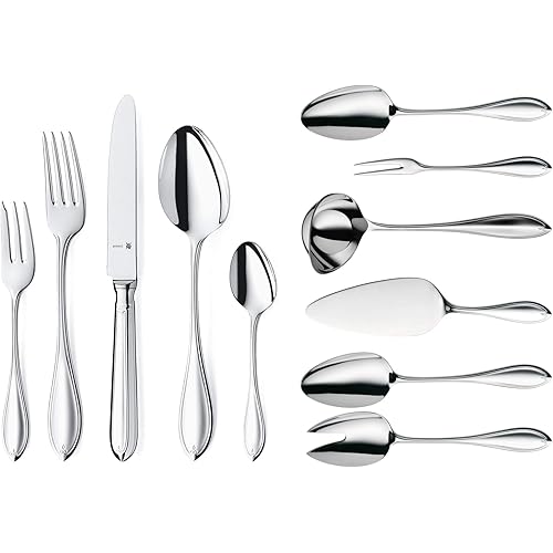WMF Cutlery Set 66-Pieces for 12 Persons Premiere Cromargan Protect Stainless Steel Brushed Extremely Scratch Resistant with Inserted Blade