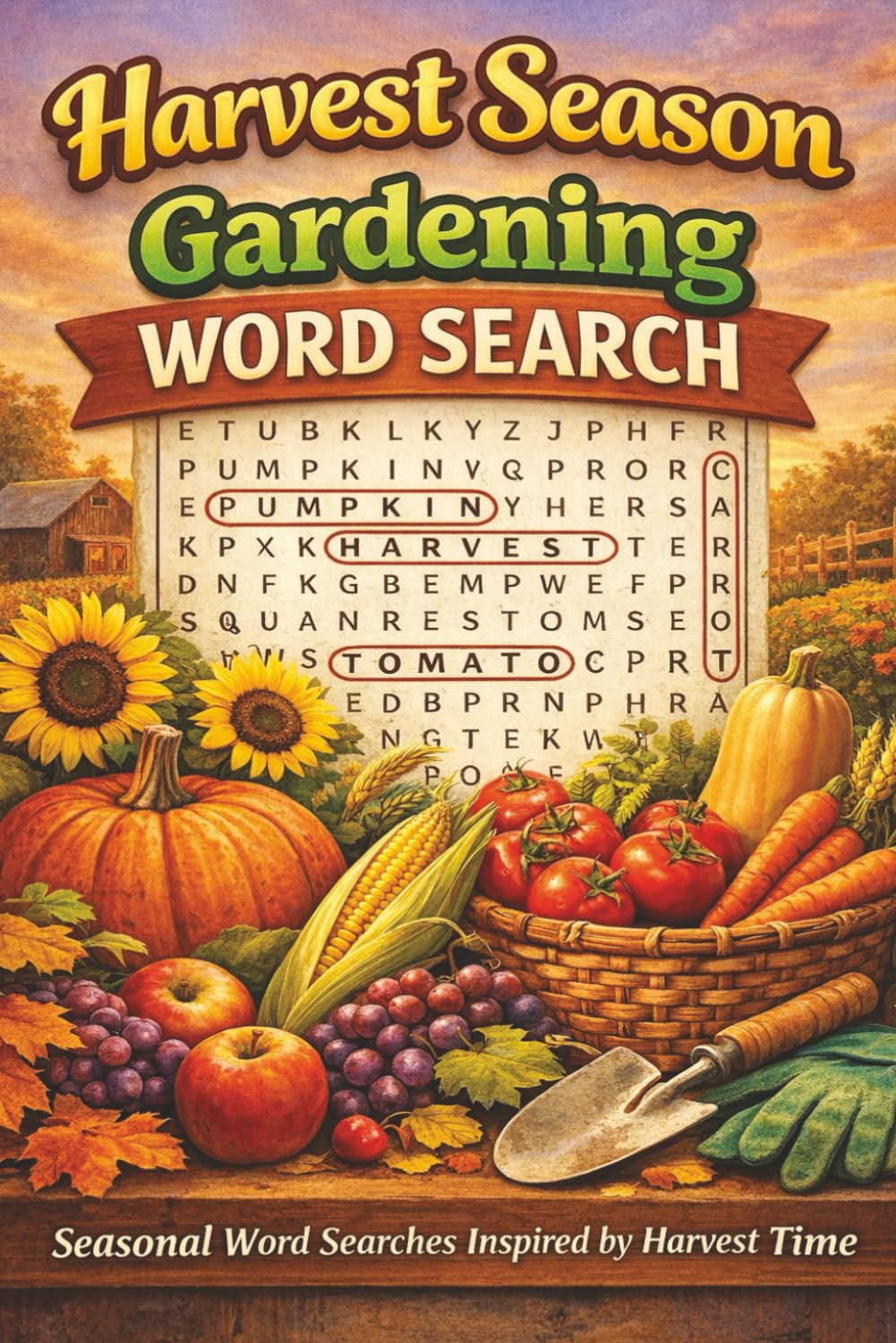 Harvest Season Gardening Word Search: Seasonal Word Searches Inspired by Harvest Time
