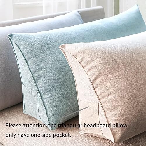 Miniatura 3 de TESICA Almohada de cuña para cabecero, almohada de lectura para sentarse en la cama, cojín triangular suave para respaldo, almohada lumbar de apoyo