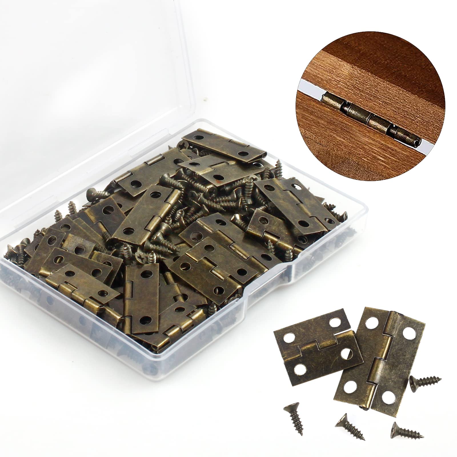 Small Container Hinges Snapklik.com : 60Pcs Small Mini Hinges For Wooden Box, Crafts, Jewelry ...