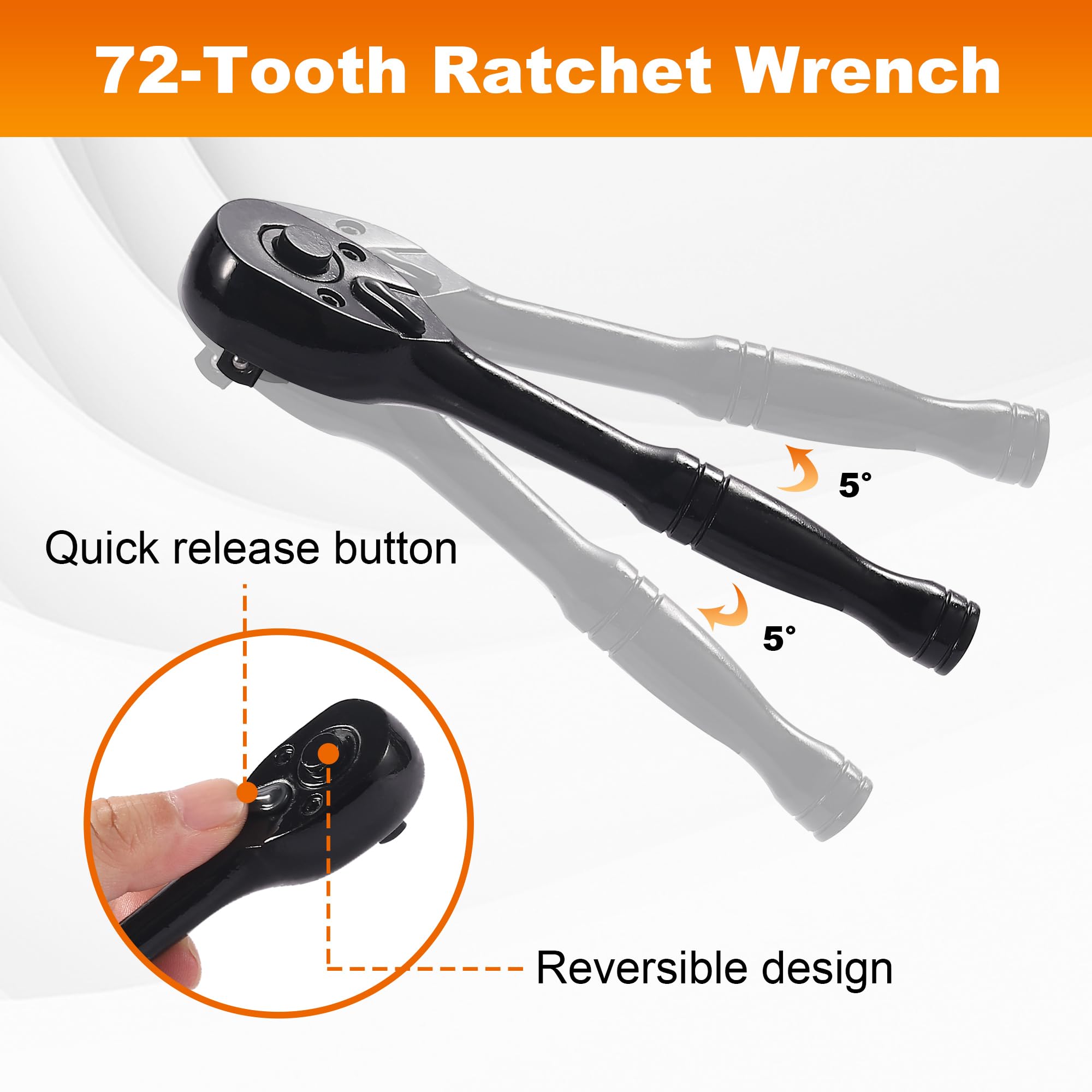 Amazon | Reniteco 1/4インチドライブソケットセット 13ピース