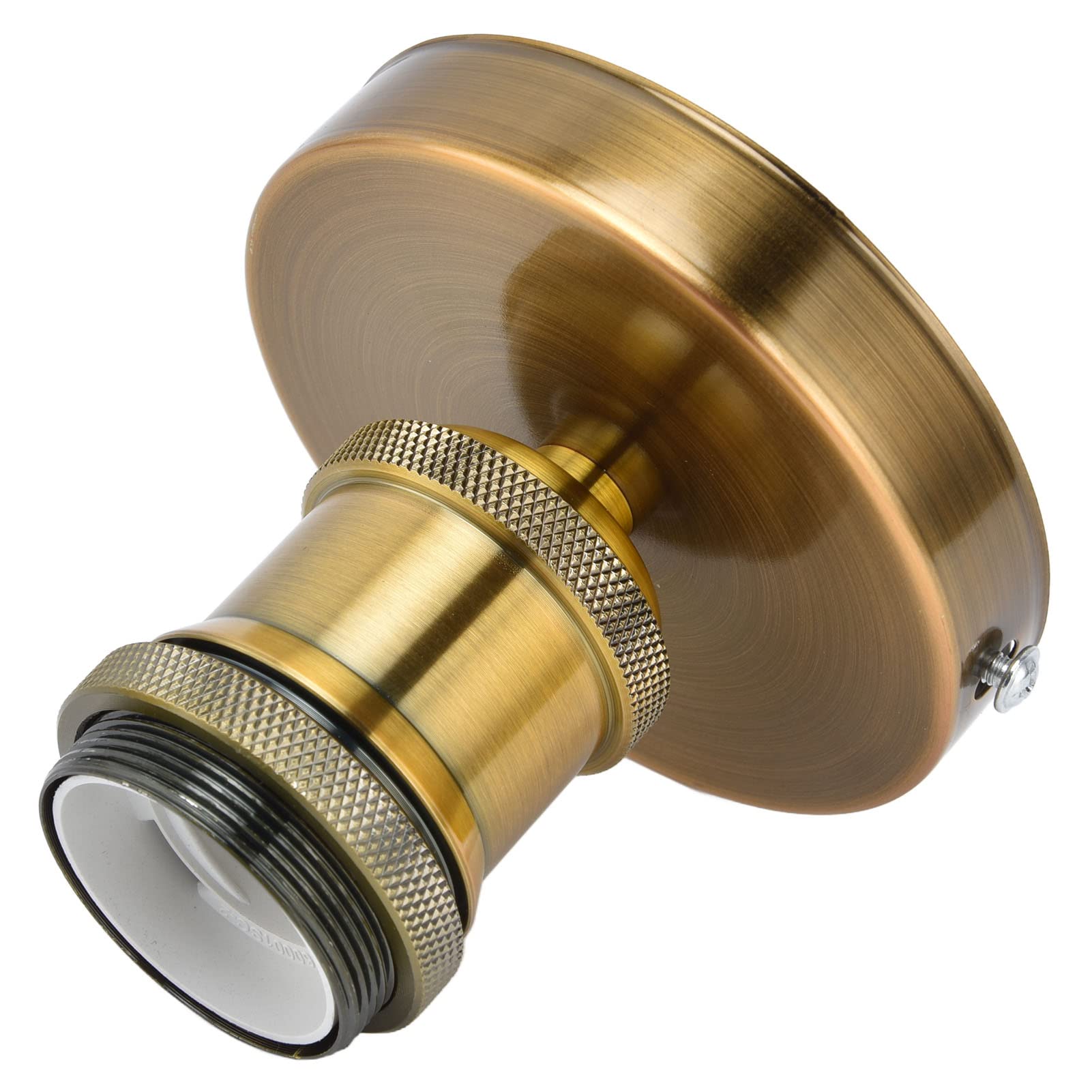 Naroote Vintage E26 E27 Ceiling Lamp Holder with Material for Kitchen Bedroom Living Room, Easy Installation for E27 Bulb, Mystical/Fantasy Retardant Lamp Socket for Retro Decor (golden patina)