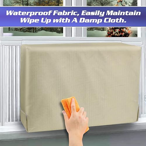 Miniatura 4 de Cubierta de aire acondicionado interior con aislamiento impermeable para unidad de aire acondicionado de ventana interior, 28 ''Wx 20 ''Hx 3.5 ''D-