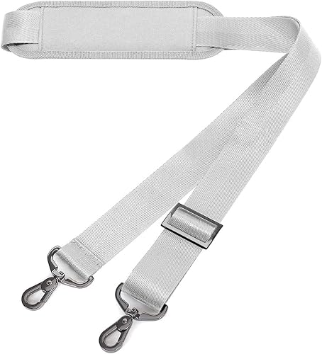 MOSISO Correa de hombro de 56 pulgadas, ajustable, gruesa, suave, universal, de repuesto, antideslizante, acolchada con ganchos giratorios de metal