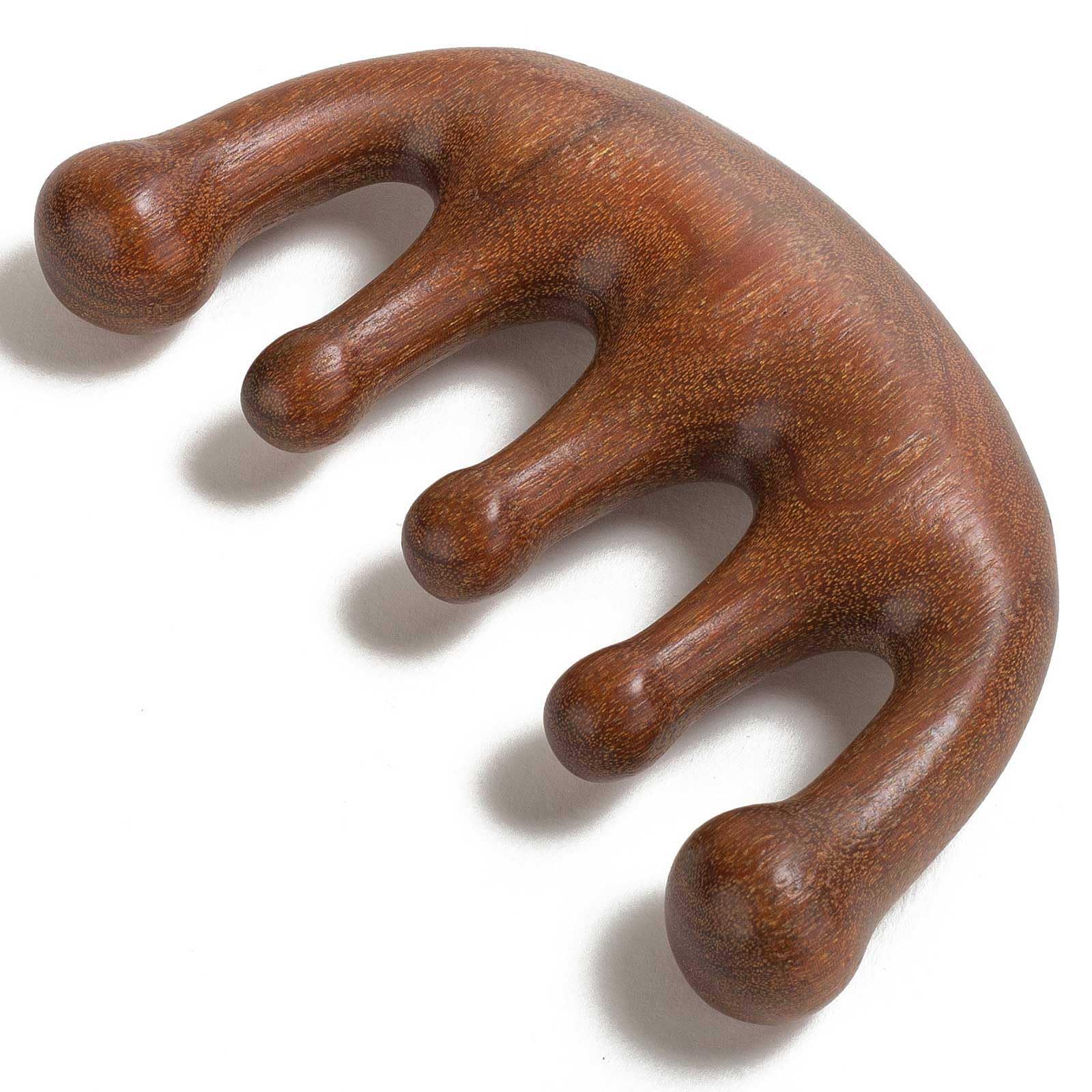 Wooden Comb, Wooden Scalp Massager, Massage Comb for Scalp Gua sha, Head Massager - Sandalwood