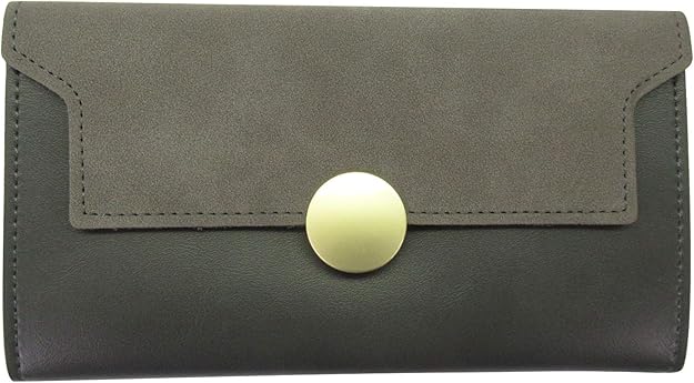 Amazon 財布 薄型 レディース 長財布 スマート 財布 コンパクト シンプル ロング ウォレット 韓国風 カードケース カード収納 札入れ コインケース 小物入れ グレー 財布