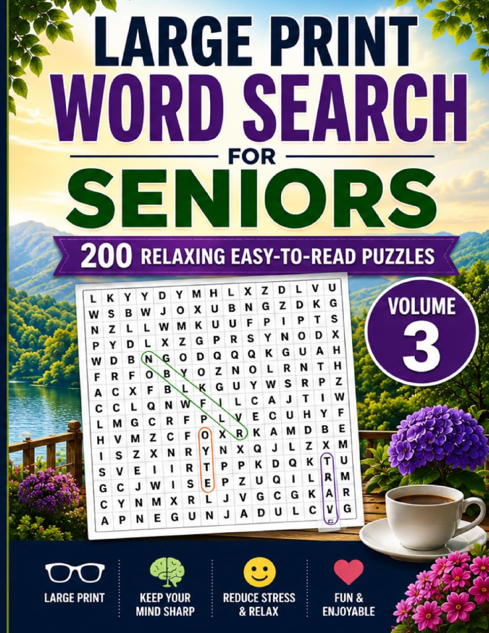 Large Print Word Search for Seniors: Volume 3: 200 Relaxing Easy-to-Read Puzzles