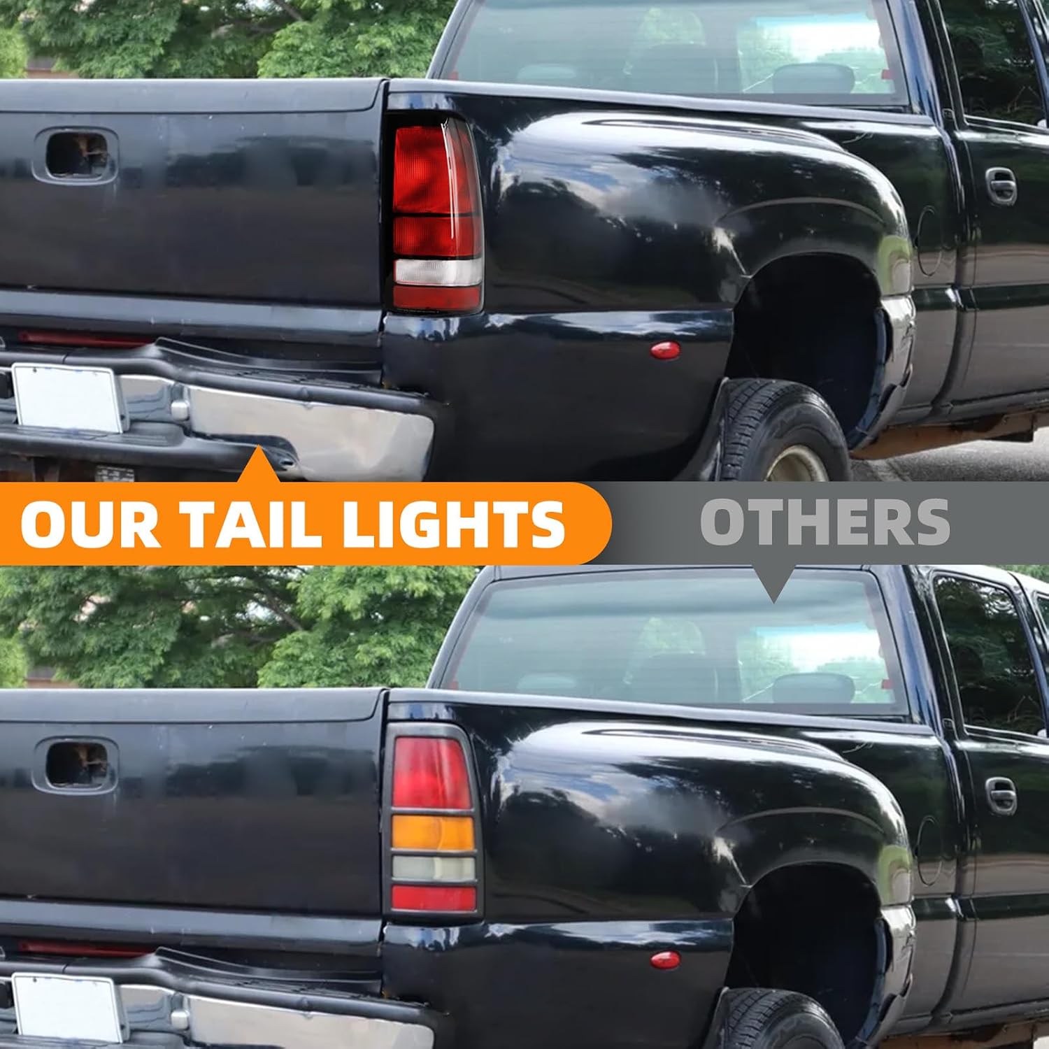 MAYELLO Tail Lights w/o Bulbs for 1999-2002 Chevy Silverado 1500/2500/3500