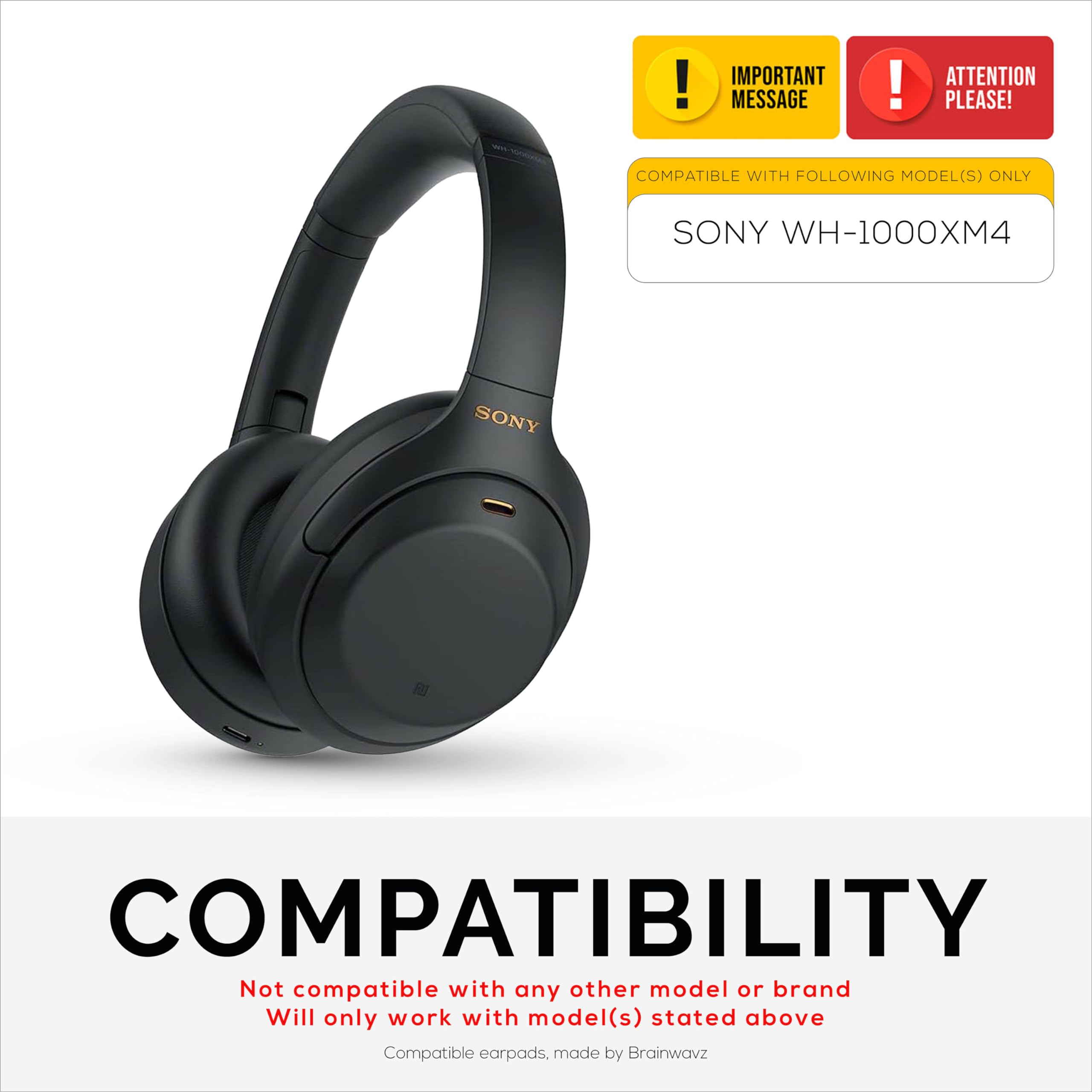 Amazon | Brainwavz 交換用イヤーパッド Sony WH-1000XM4ヘッドフォン