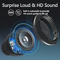 Vista 3 de MANTO Bluetooth Speaker IPX5 Waterproof Portable Shower Speaker, 12H Battery, Bluetooth & Micro SD Playback (Up to 32GB, Card Not Included), Compact