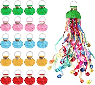 No Mess Confetti Poppers - 20PCS Hand Throw Streamers Popper for Party, Wedding, Graduation, Birthday | Colorful Paper Cannons for Indoor and Outdoor Celebrations (Colorful)