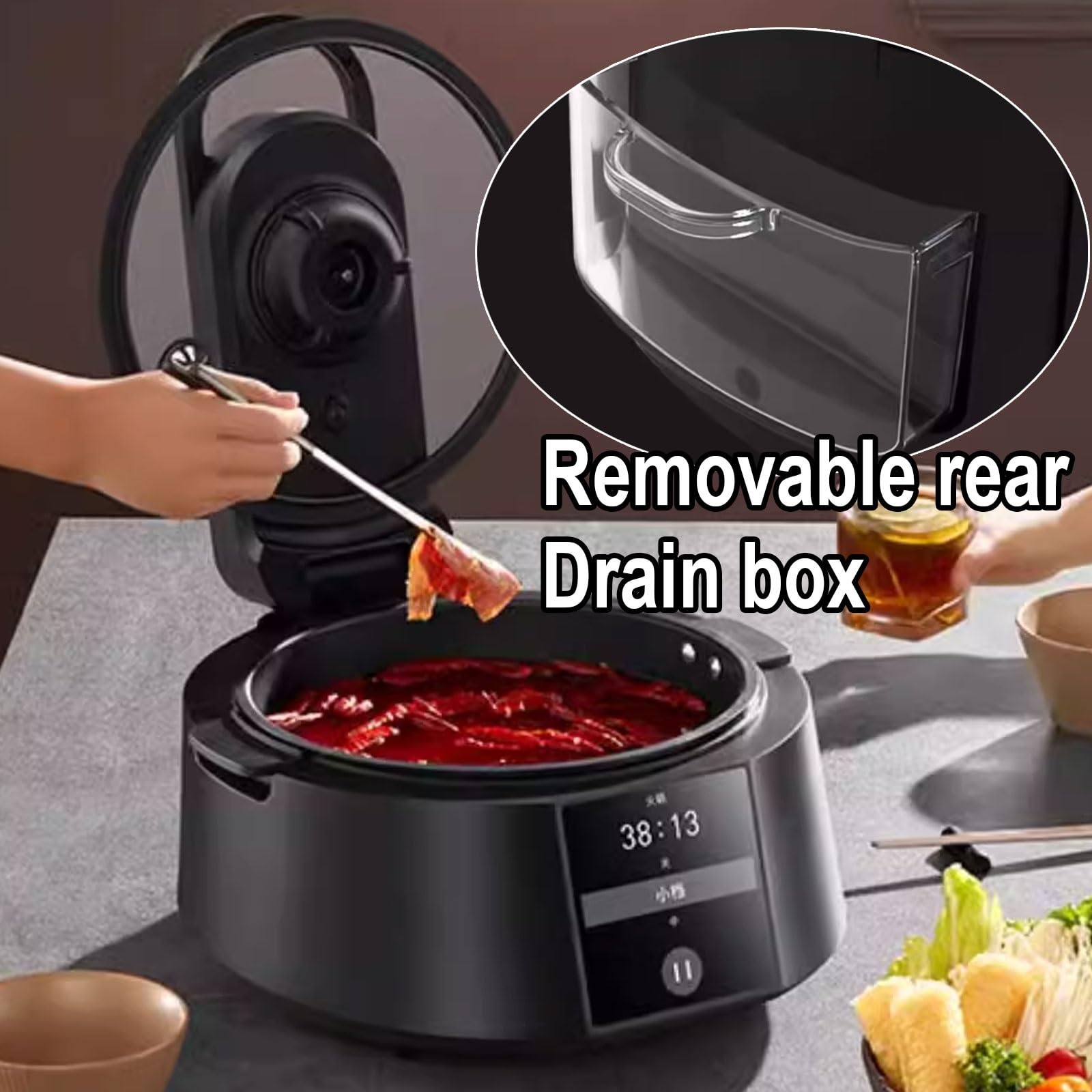 Robot De Cocina con Panel De Control Táctil Y Función De Paleta Agitadora Giratoria De Doble ala 38 * 33,5 * 21,6 CM Procesador De Alimentos Comercial 3,5 L, 220 V
